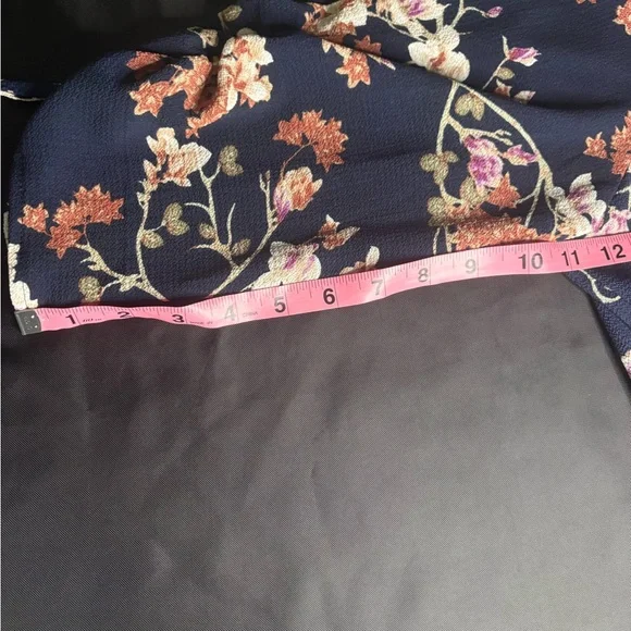 Floral Navy Dress/Long top with Pink and White Accents - Picture 8 of 8